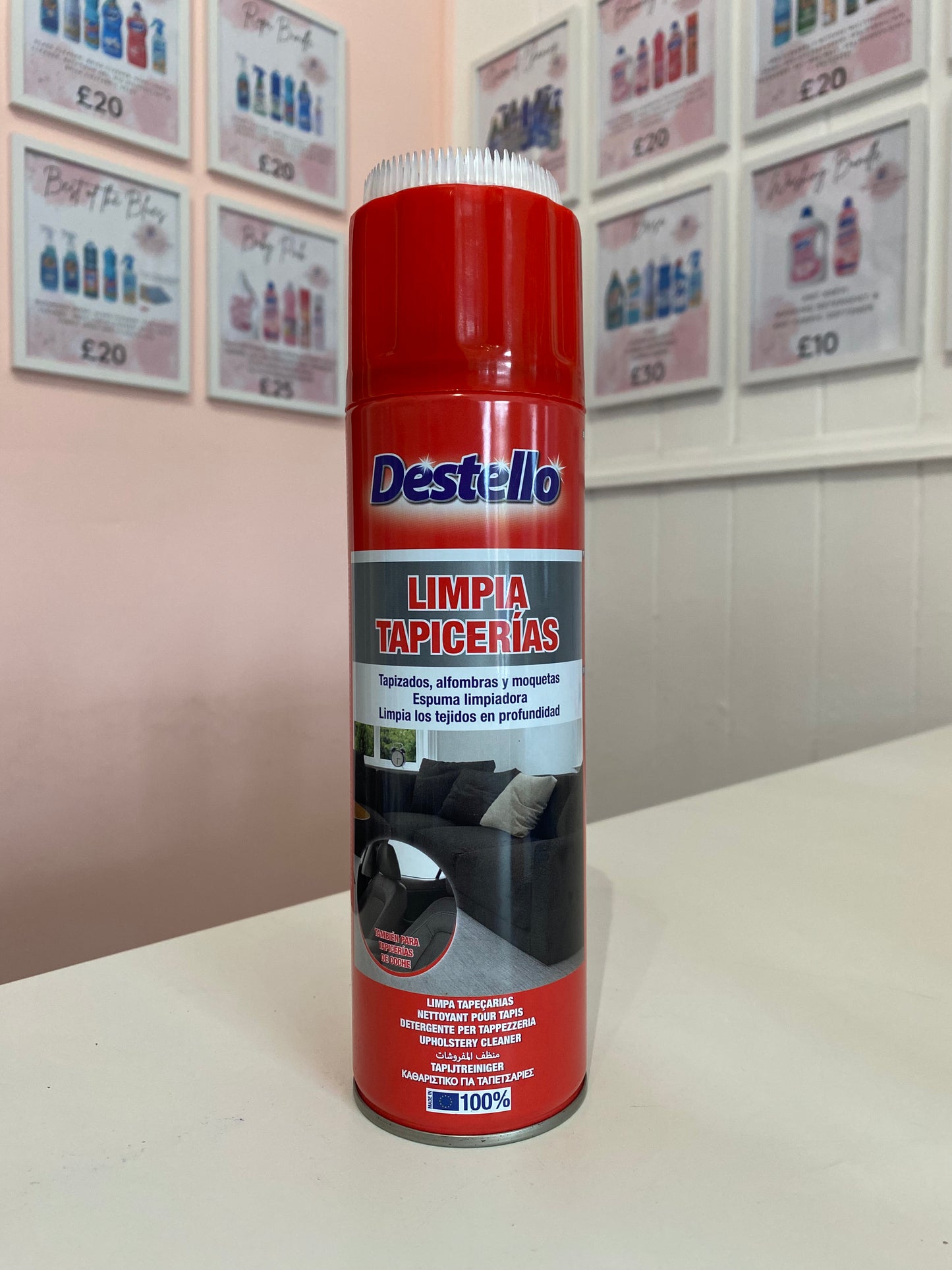 Destello Upholstery Carpet and Rug Cleaner with Brush